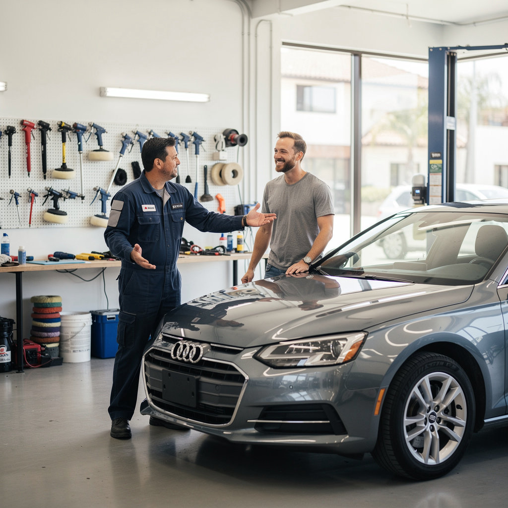 Anacapa Auto Body & Paint technician performing expert collision repair and auto body services in Santa Barbara